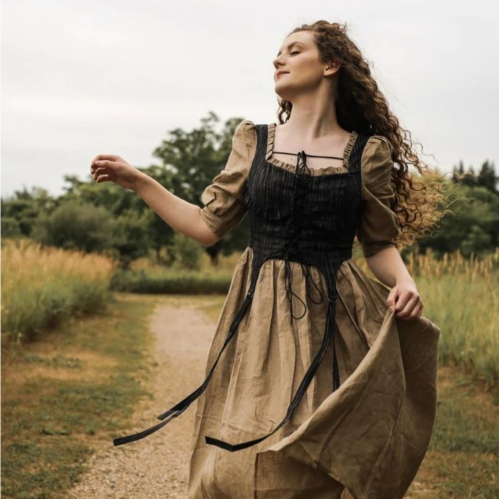 Linennaive rococo garden 17 corset line dress